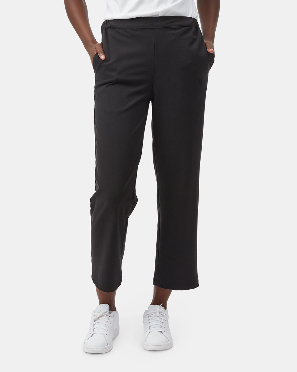 Black Women's Eco-Friendly High-Rise Pants