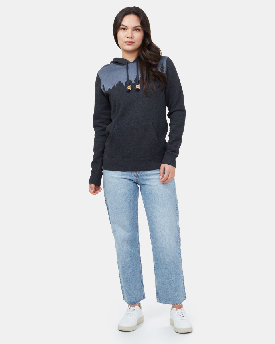 Black  Women's Graphic Pullover Hoodie