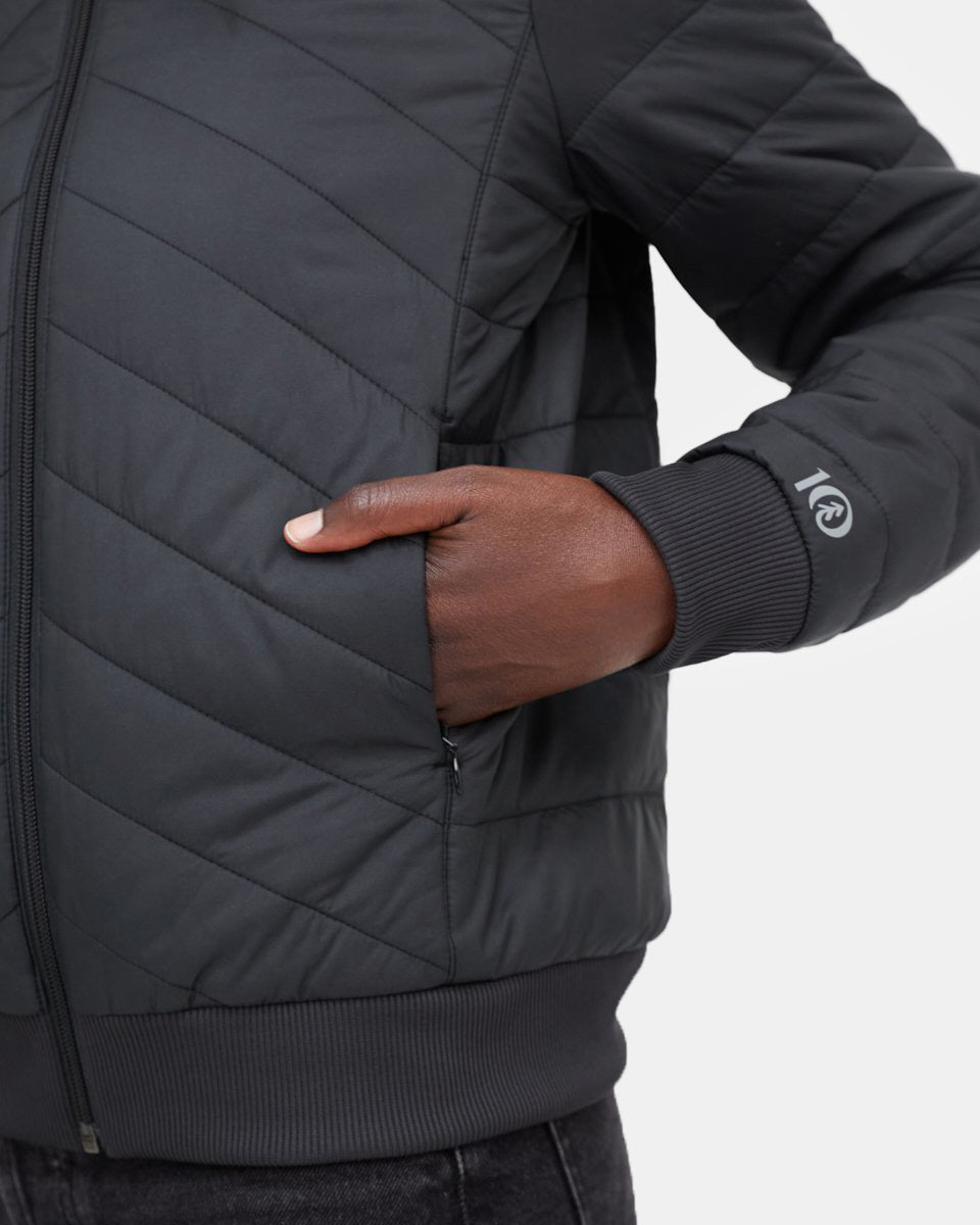 Black  Women's Insulated Bomber Jacket