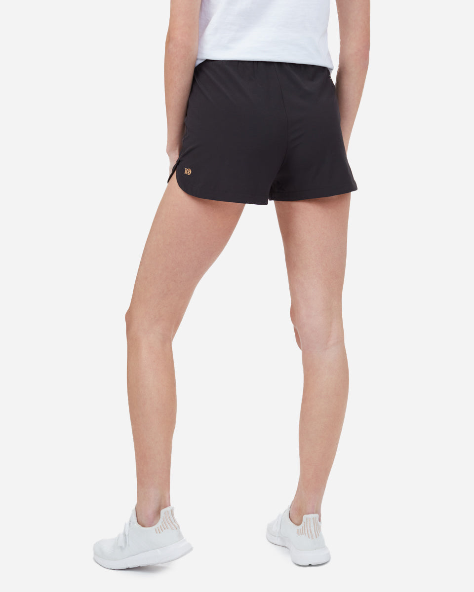 Black Women's Recycled Polyester Sport Shorts