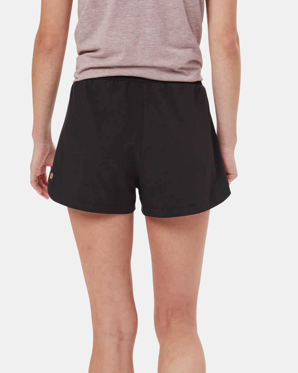 Black Women's Recycled Polyester Sport Shorts