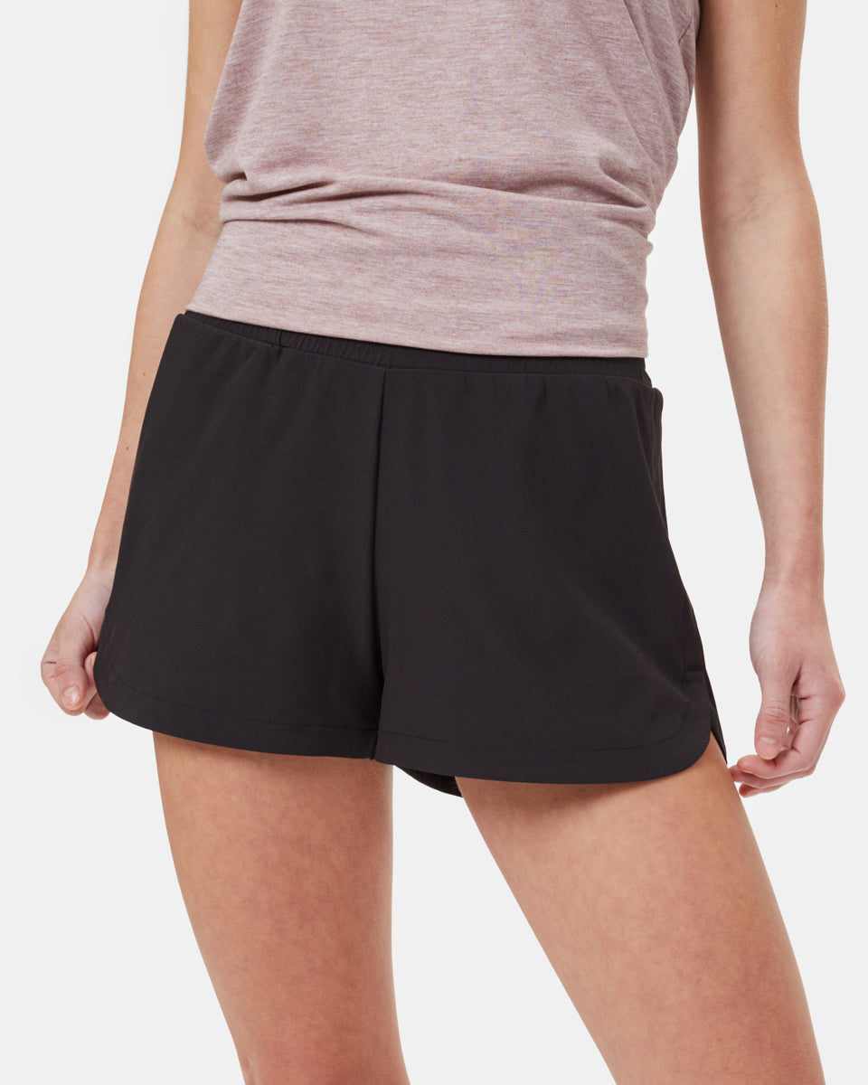 Black Women's Recycled Polyester Sport Shorts