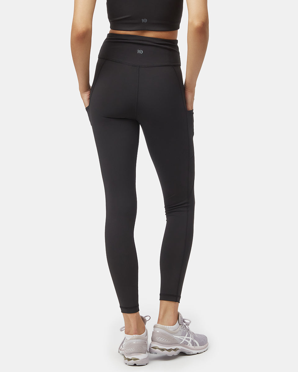 Black Women's Eco-Friendly High-Rise Leggings