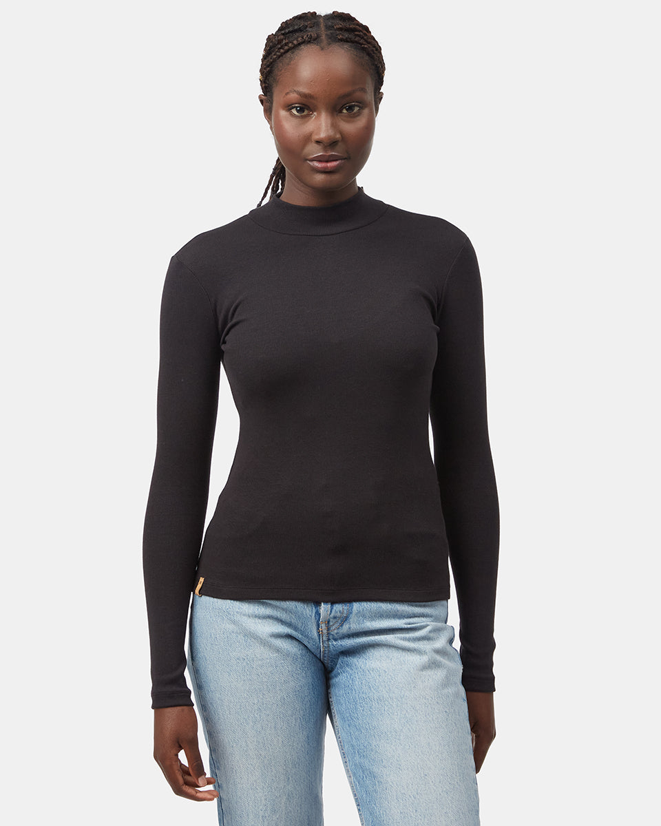 Black_Women's_Eco-Friendly_Mock_Neck_Top