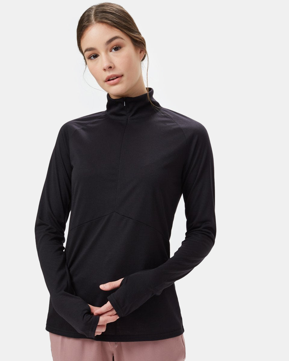 Black-Womens-Sport-Long-Sleeve-Top