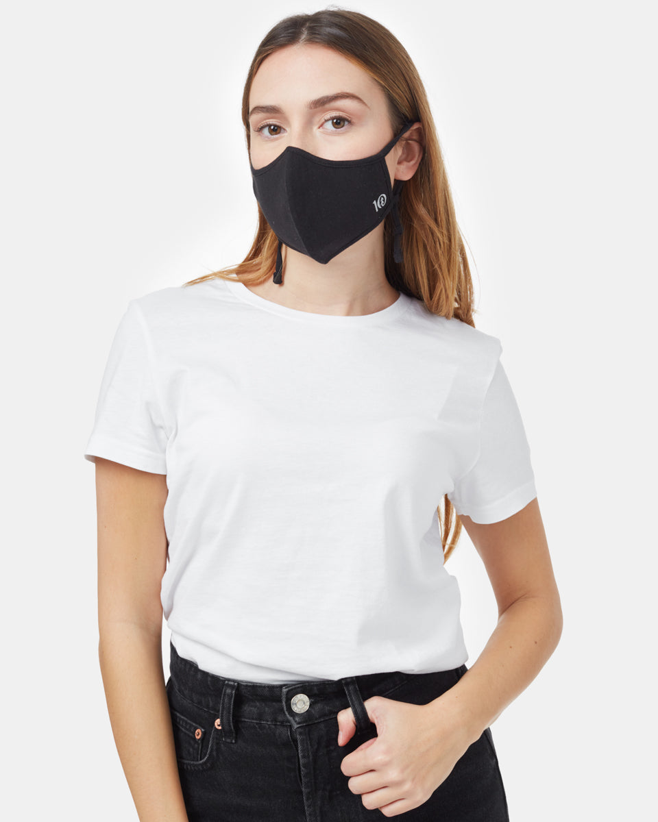 Black 3 Pack Biodegradable Triple Layer Masks