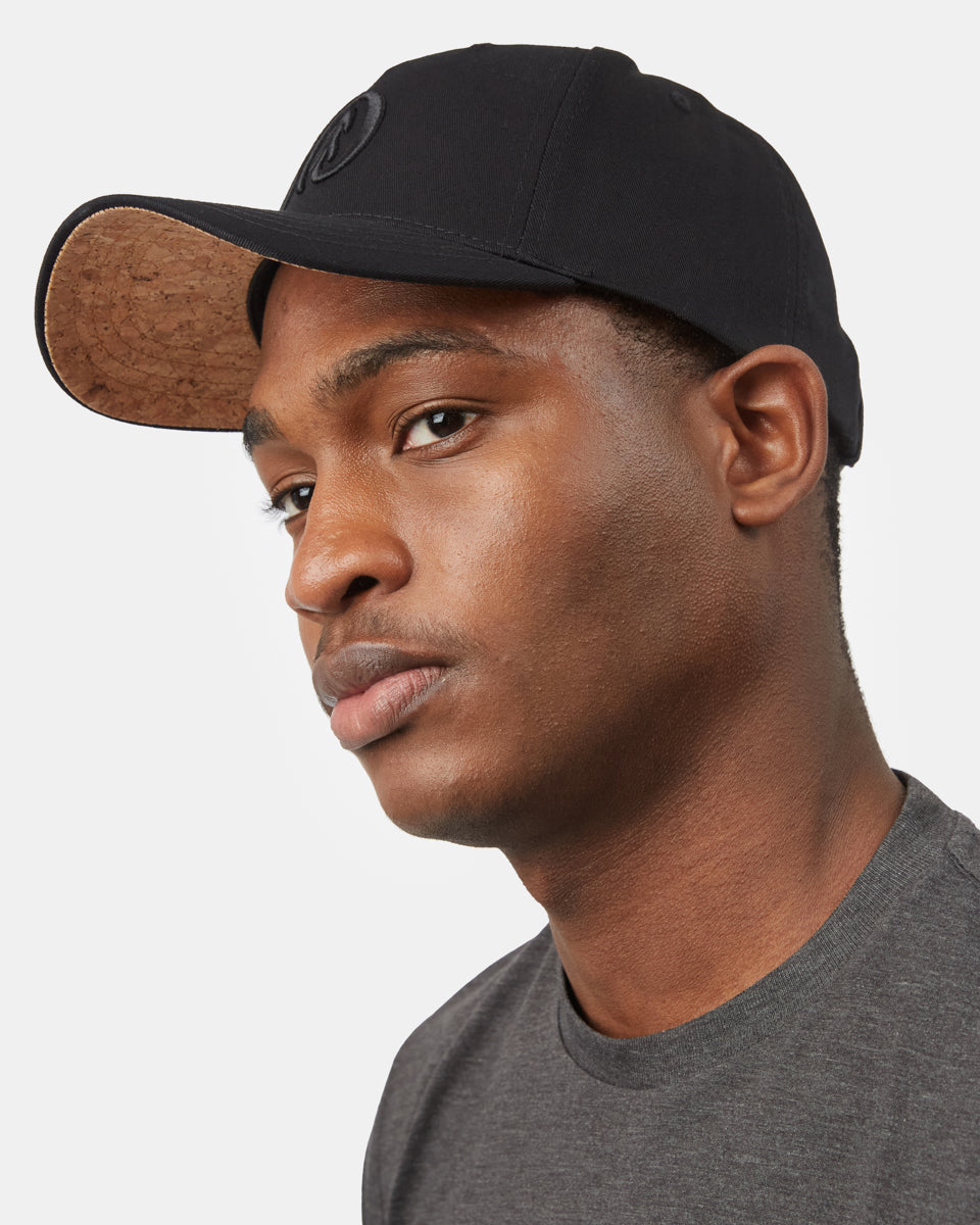 Black Adjustable Cork Baseball Cap