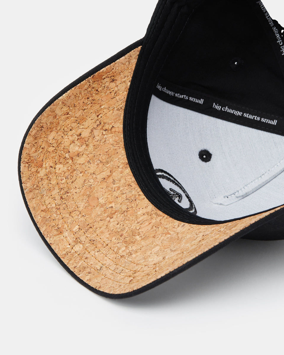 Black Adjustable Cork Baseball Cap