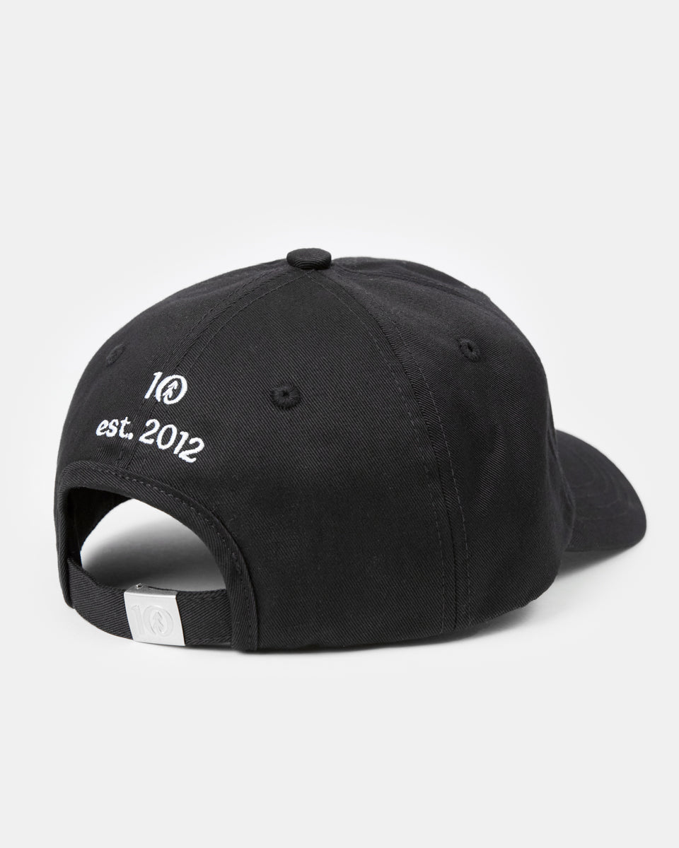 Black Adjustable Organic Cotton Baseball Cap