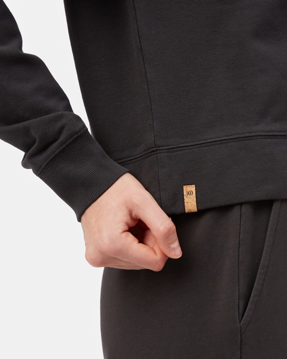 Black Cropped Hoodie