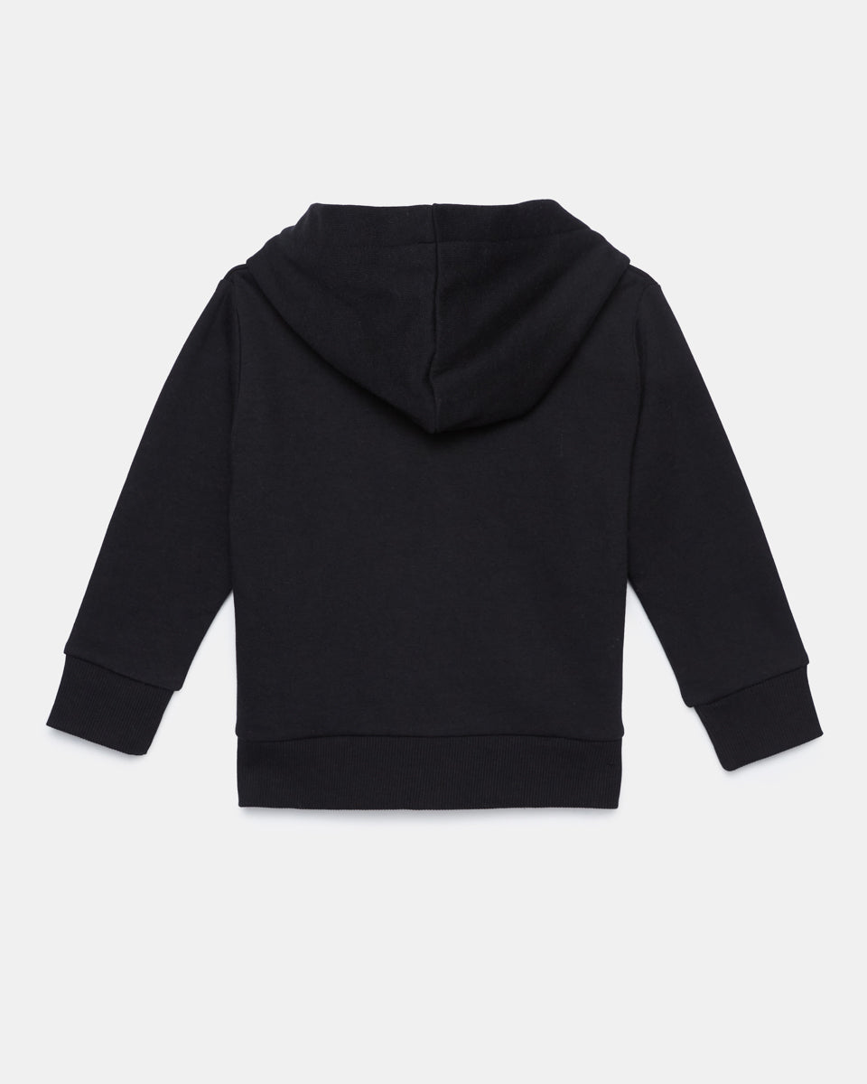 Black Kids Fleece Zip Up Hoodie