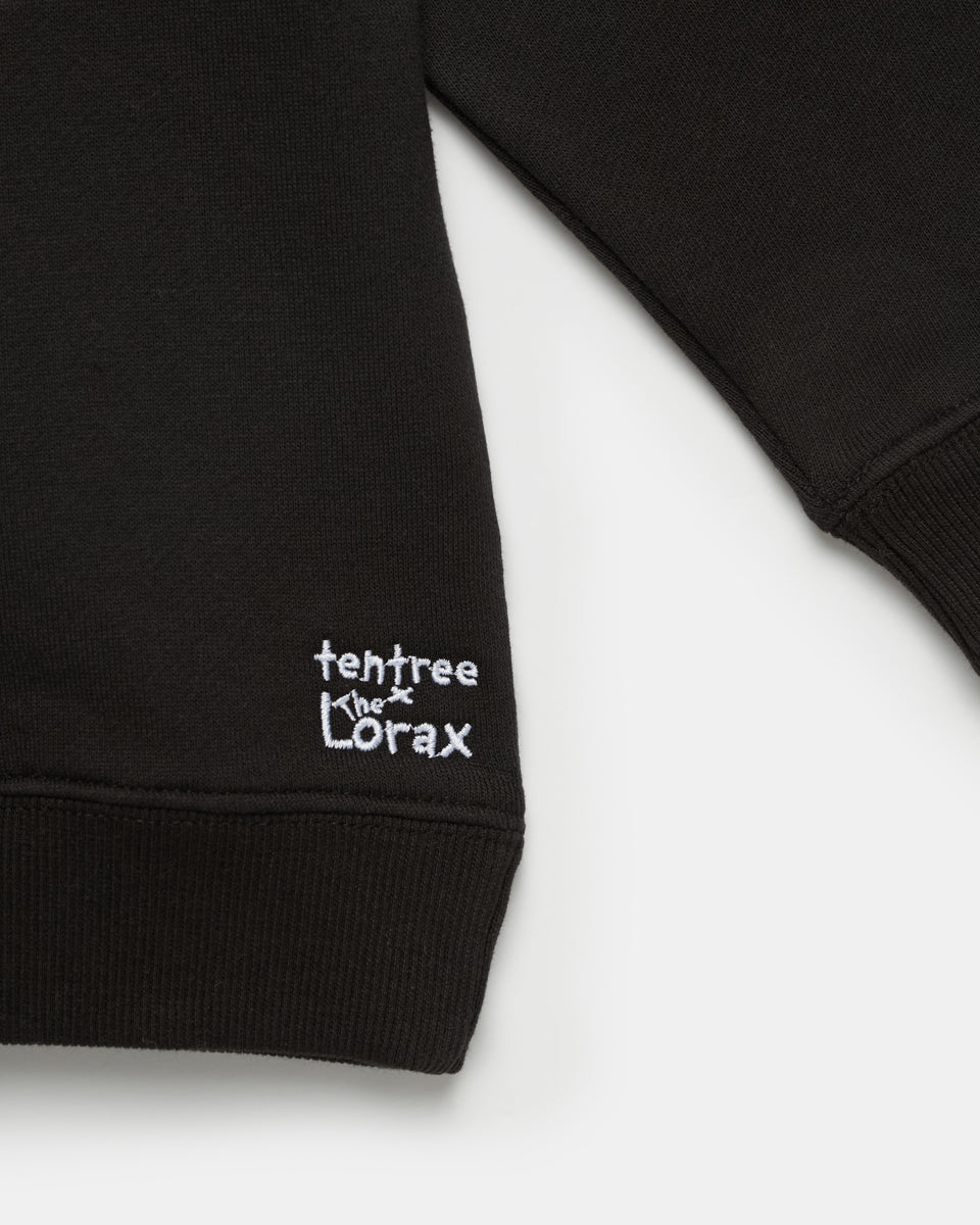 Black Kids Graphic Crew Neck Sweatshirt