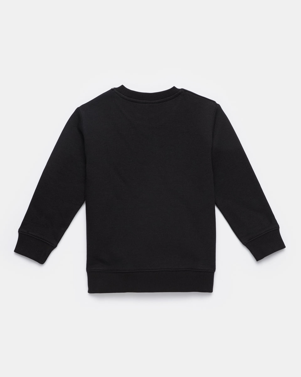 Black Kids Organic Cotton Fleece Sweatshirt