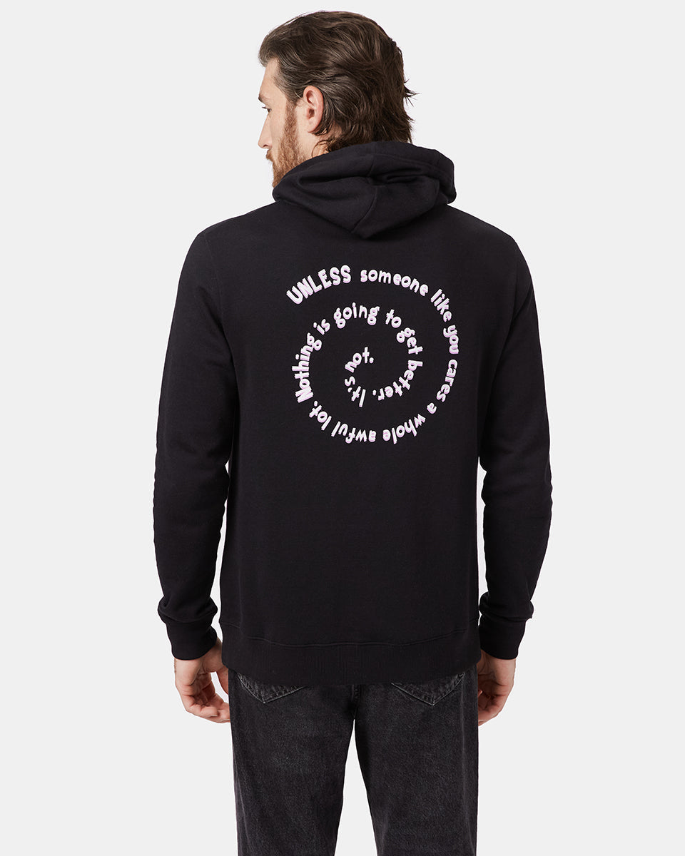 Black Lorax Graphic Hooded Pullover