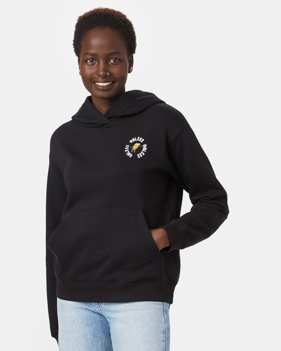 Black Lorax Graphic Pullover Hoodie