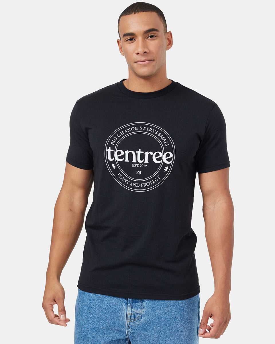 Black Men's Eco-Friendly Graphic Tee