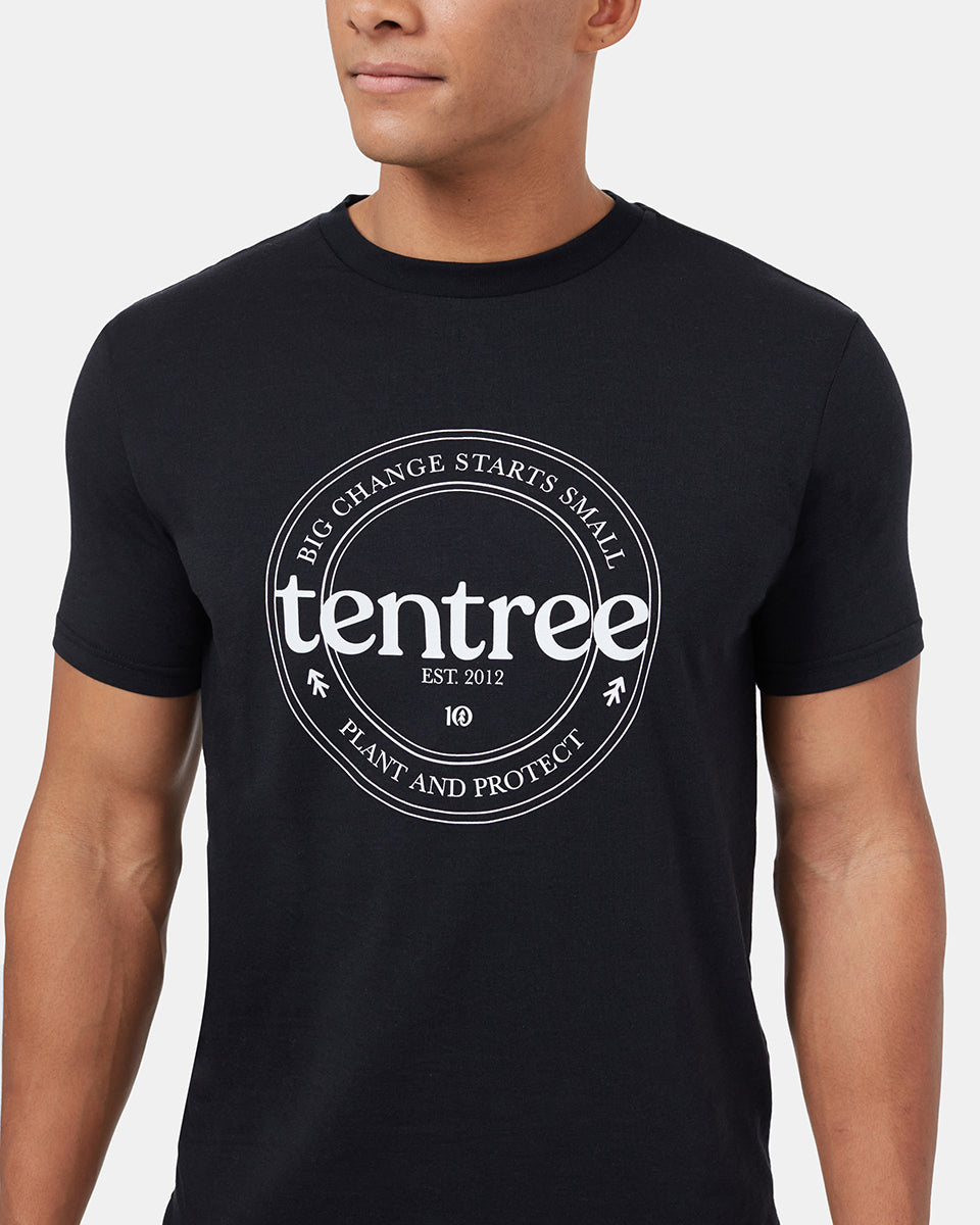 Black Men's Eco-Friendly Graphic Tee