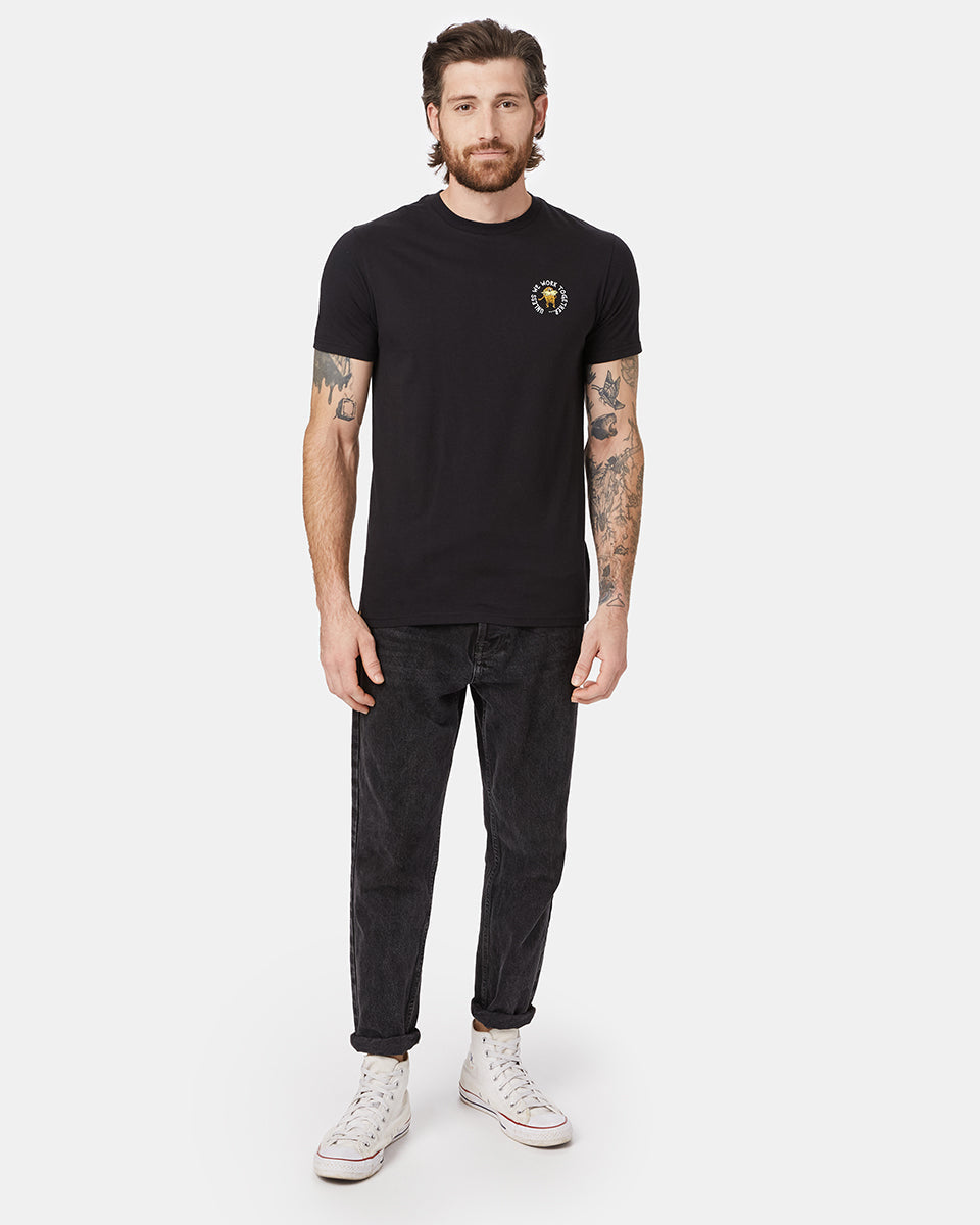 Black Men's Eco-Friendly Graphic Tee