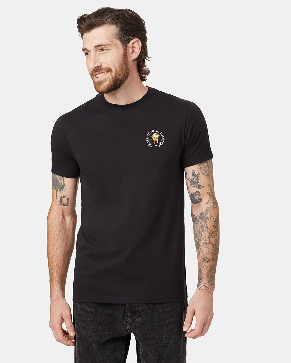 Black Men's Eco-Friendly Graphic Tee