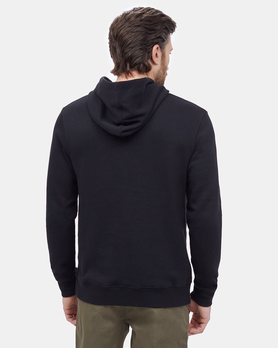 Black Men's Eco-Friendly Pullover Hoodie