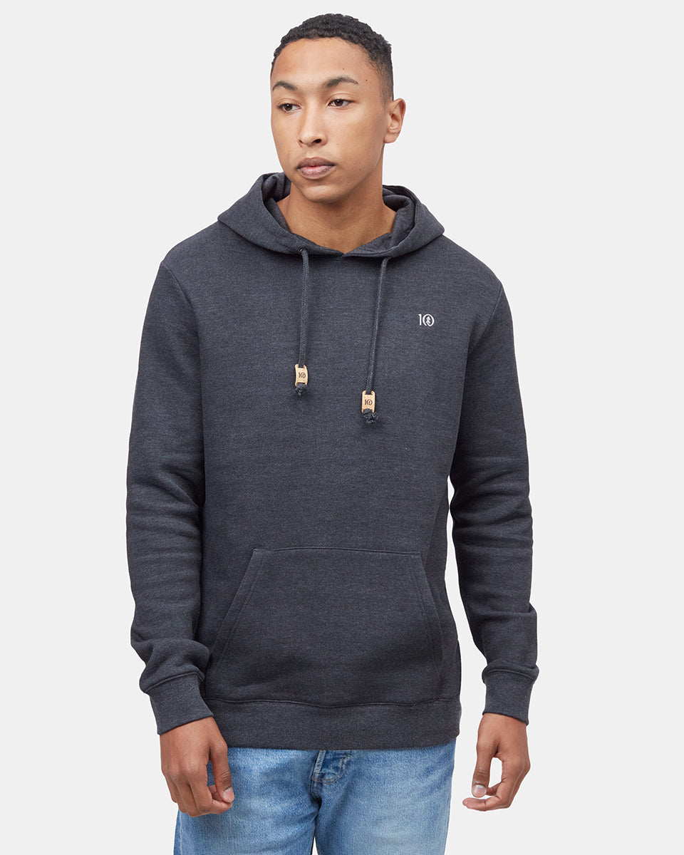 Black Men's Eco-Friendly Pullover Hoodie