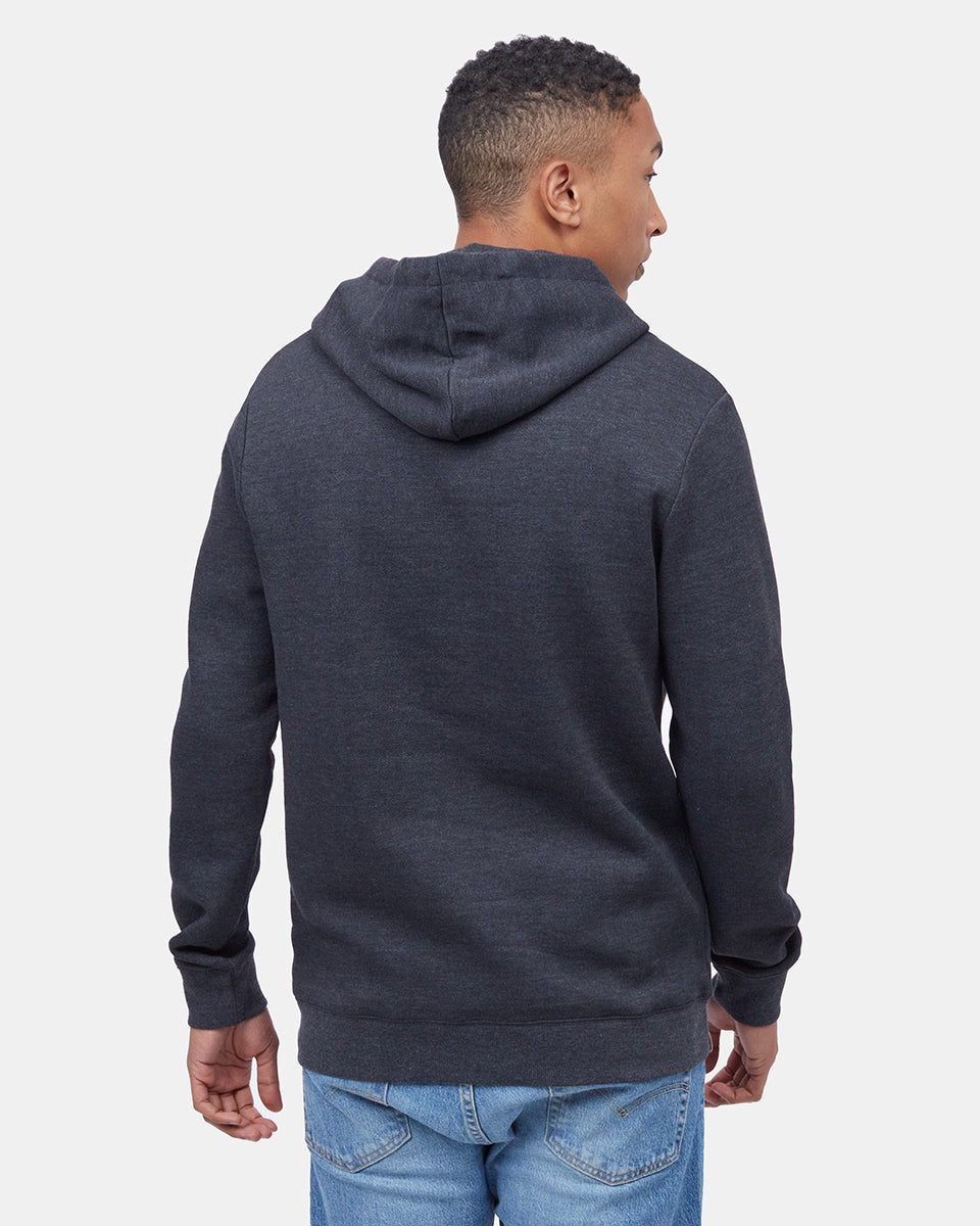 Black Men's Eco-Friendly Pullover Hoodie