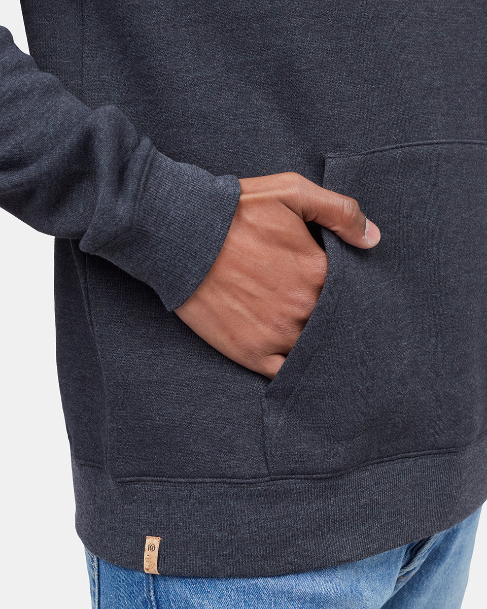 Black Men's Eco-Friendly Pullover Hoodie