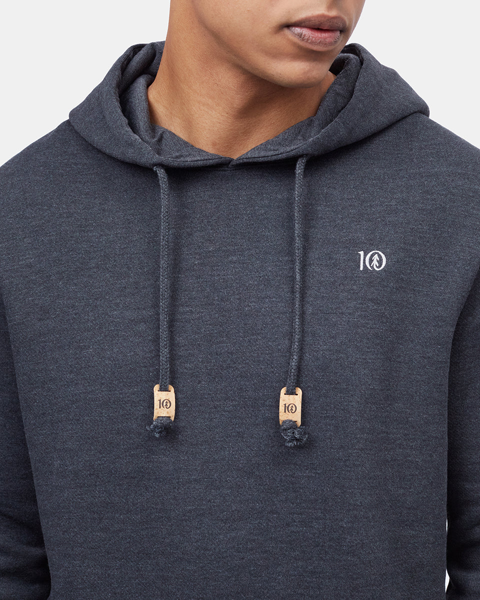 Black Men's Eco-Friendly Pullover Hoodie