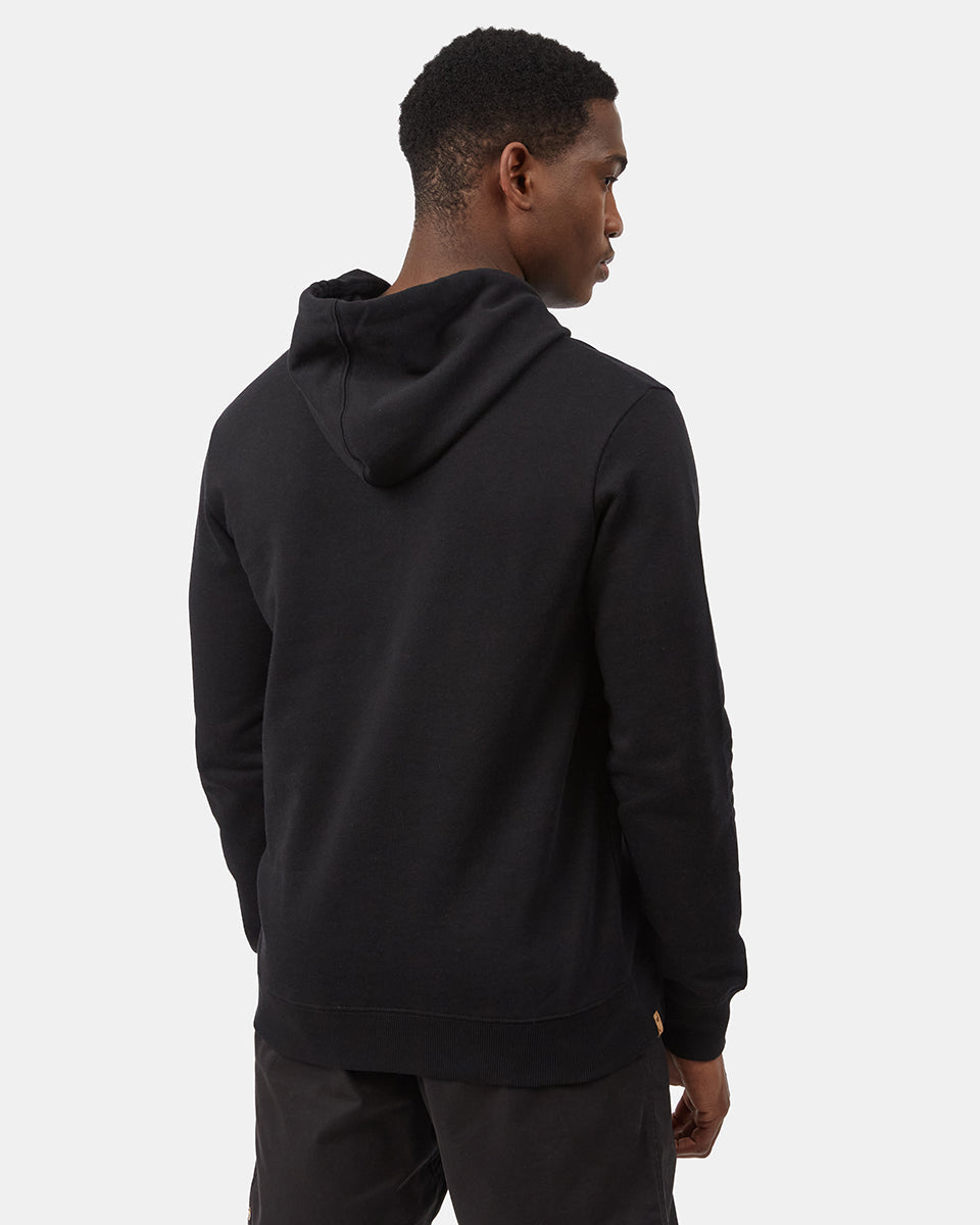 Black Men's Embroidered Pullover Hoodie