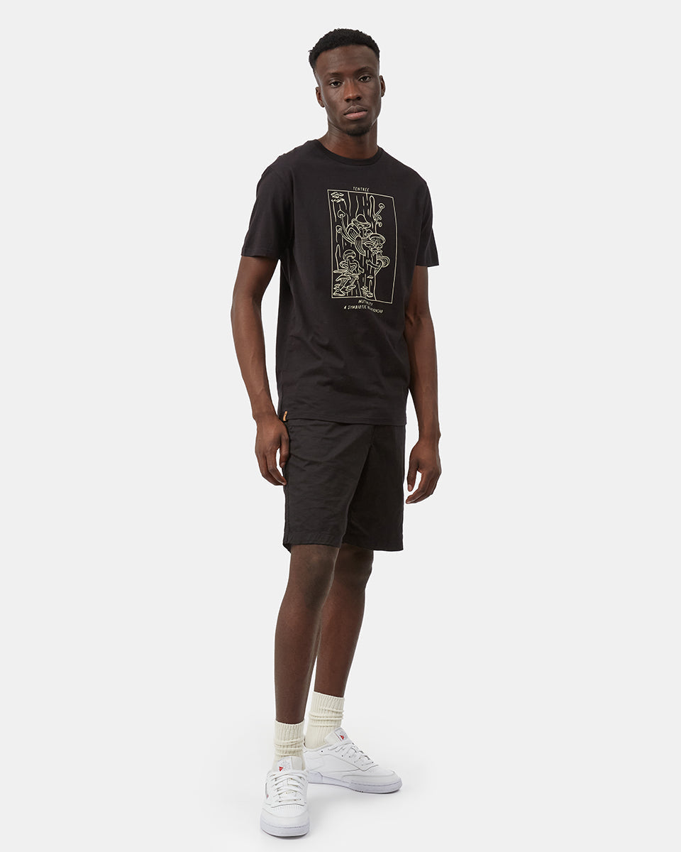 Black Men's Graphic Print Short Sleeve Tee