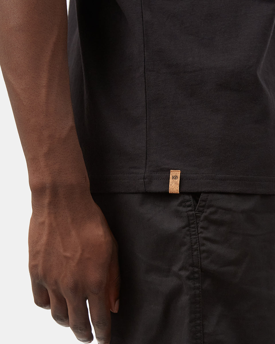 Black Men's Graphic Print Short Sleeve Tee