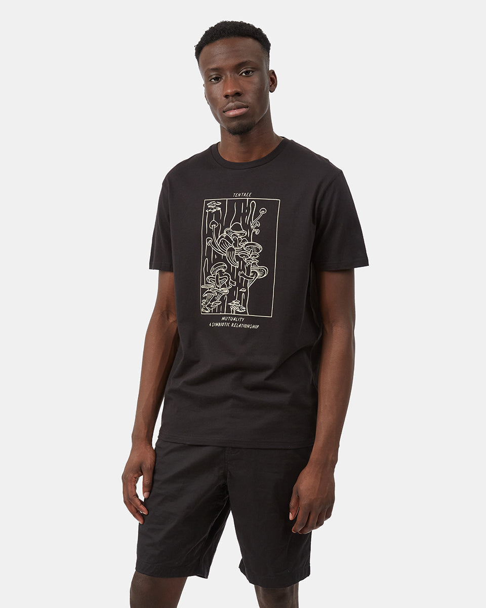 Black Men's Graphic Print Short Sleeve Tee