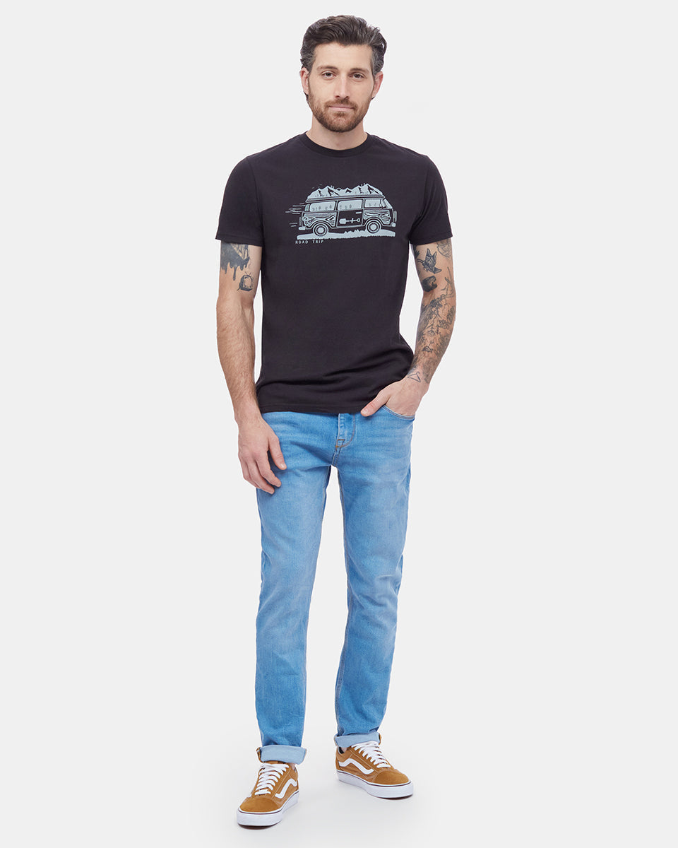 Black Men's Graphic Short Sleeve Tee