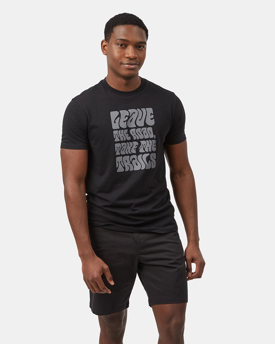 Black Men's Graphic Short Sleeve Tee