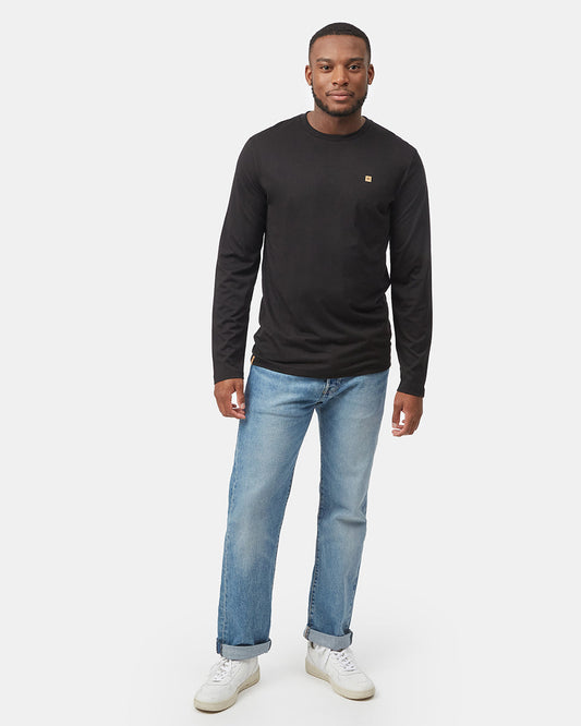 Black Men's Long Sleeve Crew Neck Sweatshirt