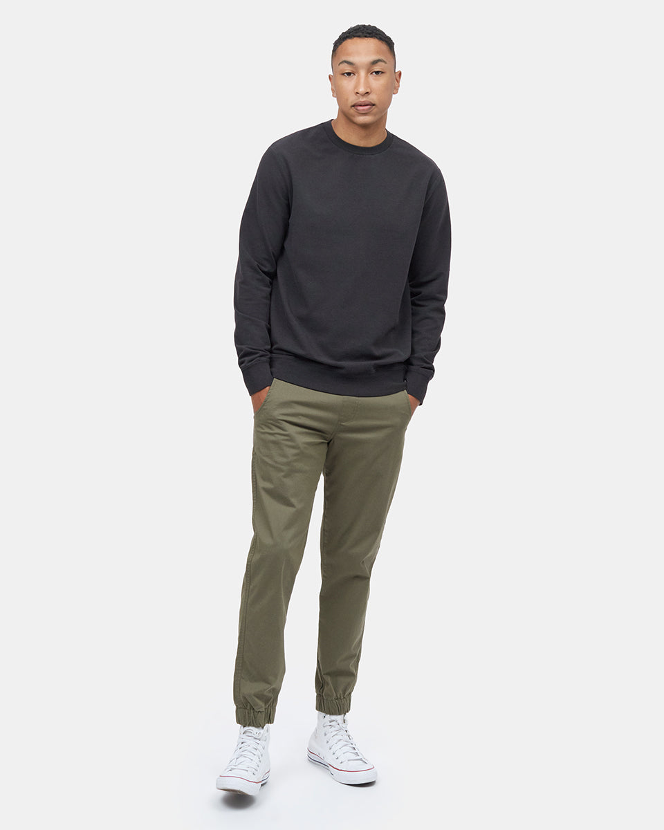Black Men's Organic Cotton French Terry Sweatshirt