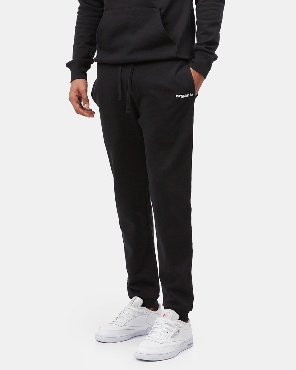 Black Men's Organic Cotton Graphic Sweatpants