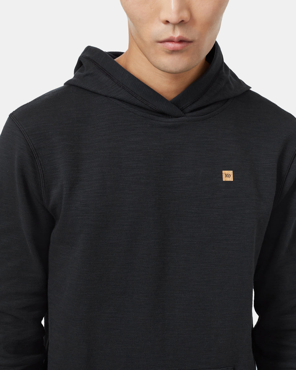 Black Men's Organic Cotton Pullover Hoodie