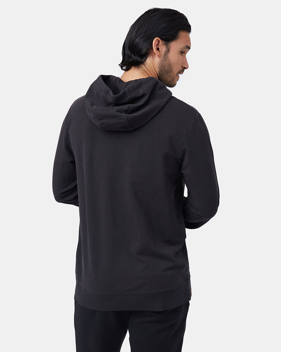 Black Men's Organic Cotton Pullover Hoodie