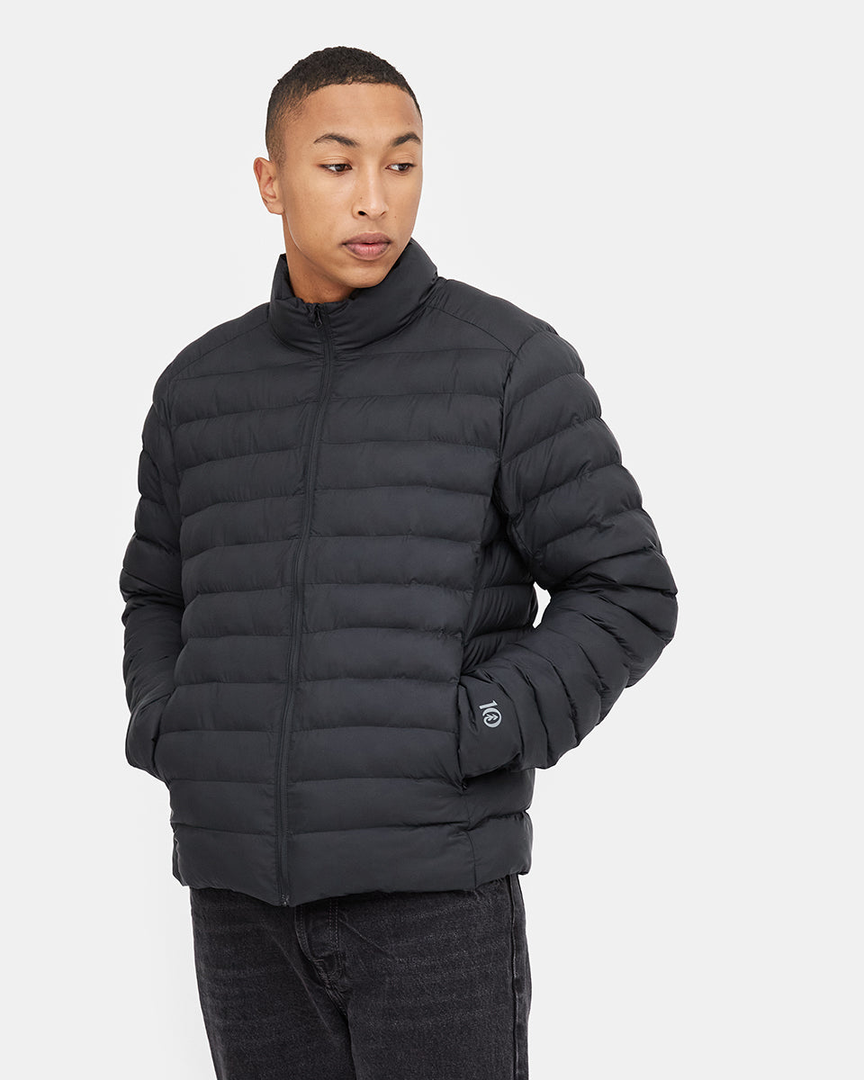 Black Men's Packable Puffer Jacket