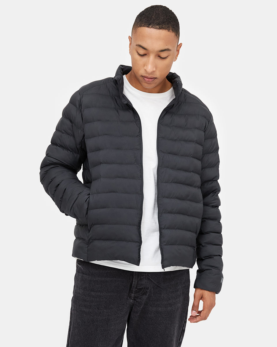 Black Men's Packable Puffer Jacket