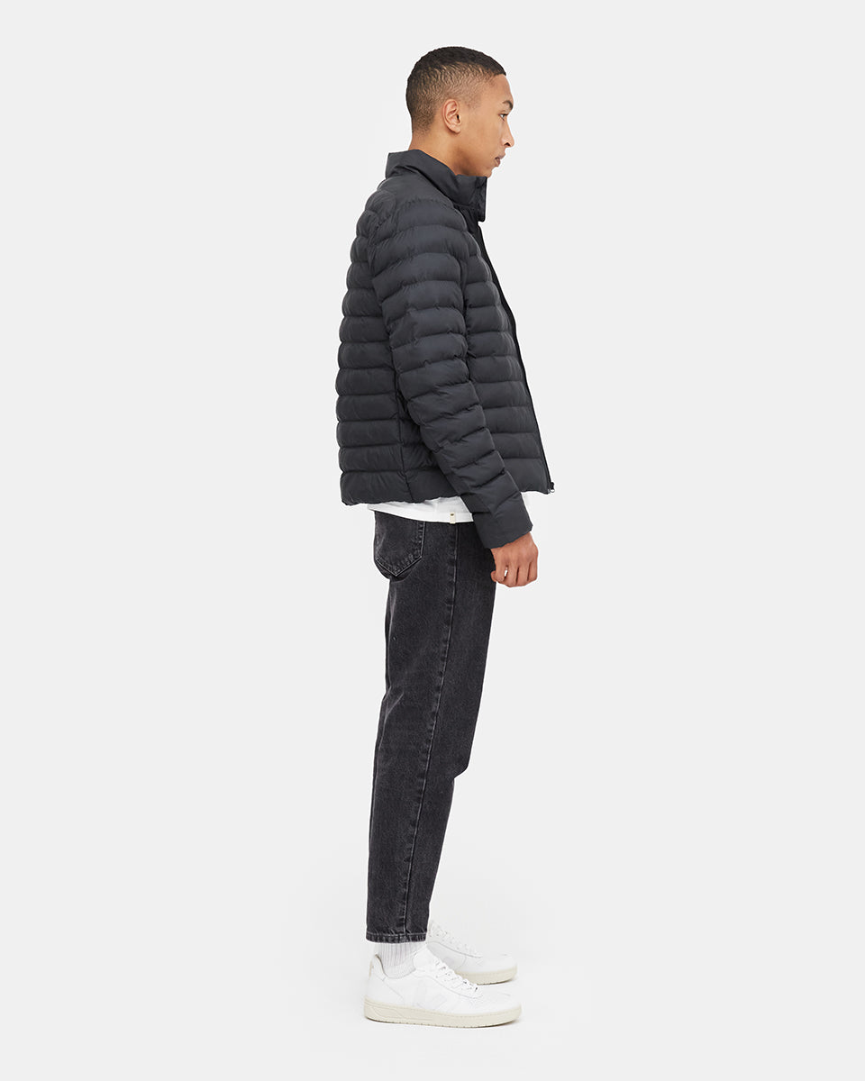 Black Men's Packable Puffer Jacket