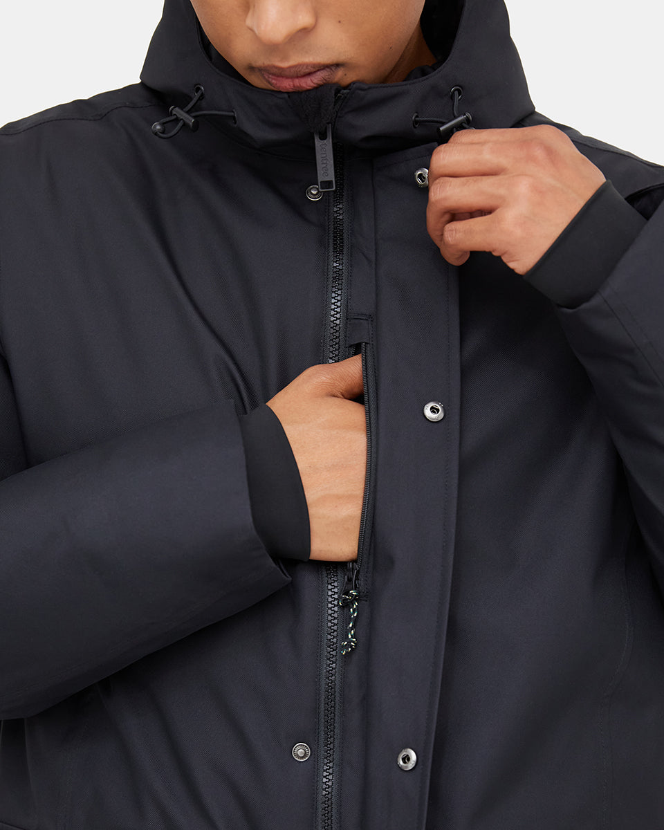 Black Men's Repreve Parka Jacket