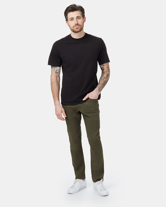 Black Men's Short Sleeve Basic Tee
