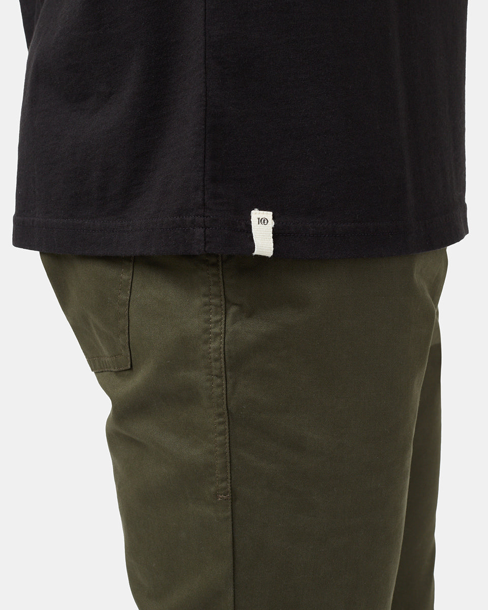 Black Men's Short Sleeve Basic Tee