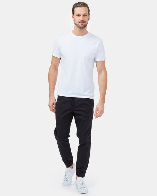 Black Men's Twill Joggers