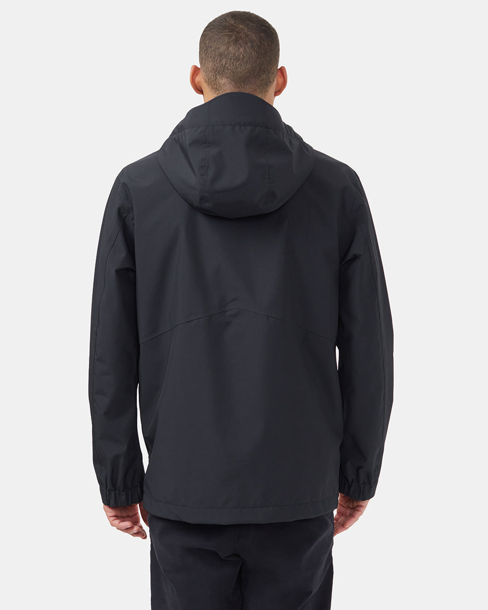 Black Men's Waterproof Rain Jacket