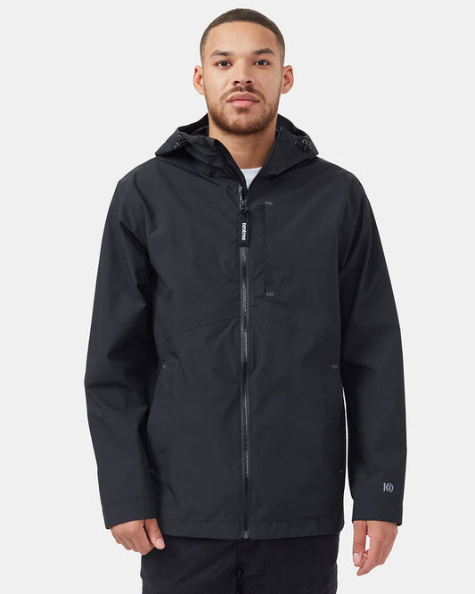 Black Men's Waterproof Rain Jacket