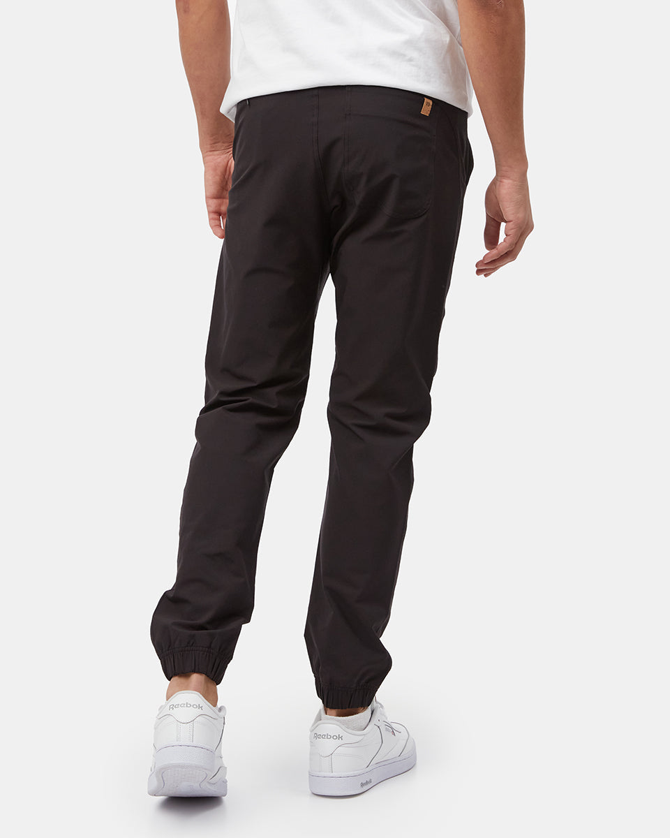 Black Mens Recycled Polyester Joggers