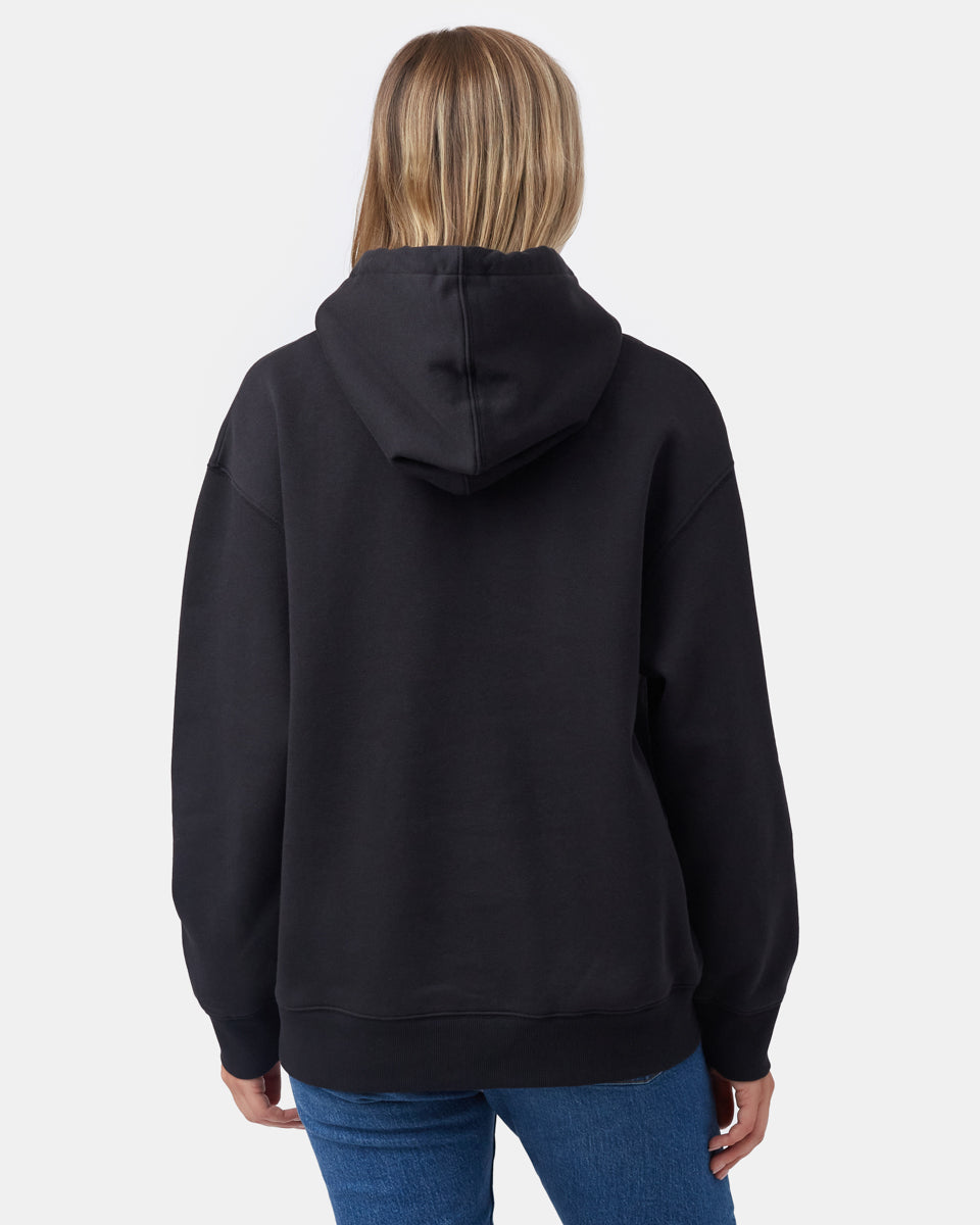 Black Organic Cotton Oversized Hoodie